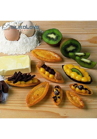 Siliko World Silikon Mekik Kalıbı Kek Pasta Kurabiye Kalıbı, Kırmızı Çok Renkli