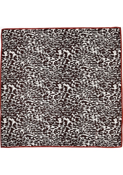 Koton Kontrast Kenar Şeritli Hayvan Desenli Saten Kare Fular Bandana Kahverengi 7wak50227aa Kahve