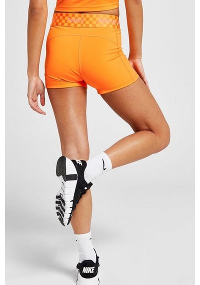 Nike Dri Fit Training Pro Graphic 3" Womens Shorts Kadın Tayt Şort Turuncu