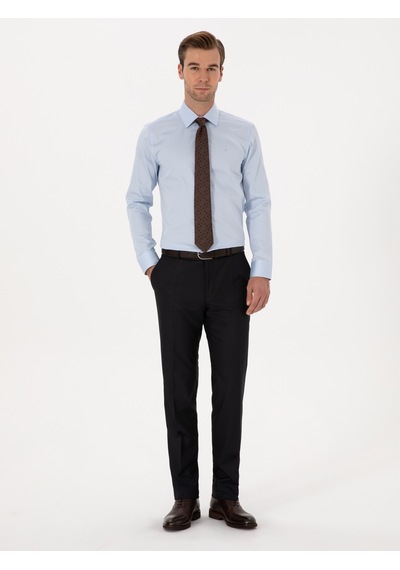 Cacharel Lacivert Slim Fit Klasik Pantolon