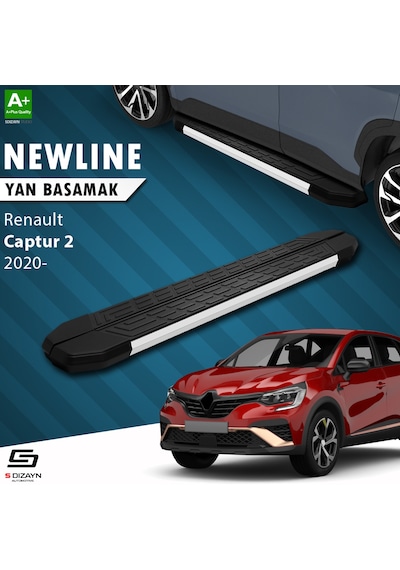 S-dizayn Renault Captur 2 Newline Aluminyum Yan Basamak 183 Cm 2020 Üzeri A+ Kalite