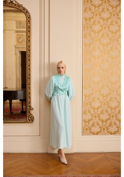 Senna Sparkle Dress Aqua Aqua