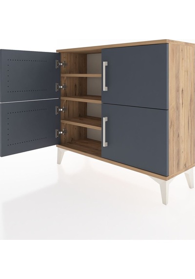 Arges Şifonyer 3 Raflı 4 Kapaklı 88x30x80 Çam-antrasit Atlas Çam Arges Şifonyer 3 Raflı 4 Kapaklı 88x30x80 Çam-antrasit Atlas Çam