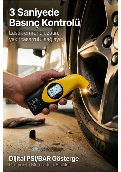 Tank Lastik Basınç Ölçer