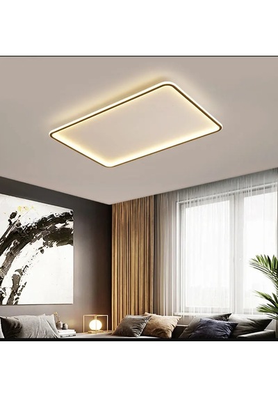 Beyaz 90x60 cm Dikdörtgen 3000K Sarı Işık Led Tavan Lambası