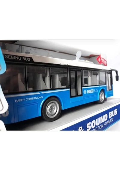 Otobüs Işıklı Sesli Kırılmaz Büyük Oyuncak Yolcu Otobüsü Kapılar