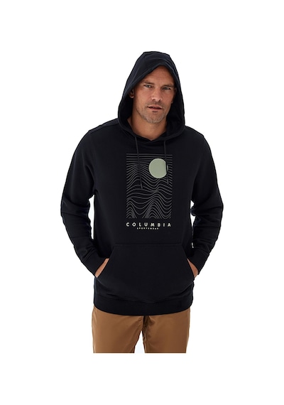 Columbia Csc Linear Drifts Erkek Kapüşonlu Sweatshirt-7445 Siyah