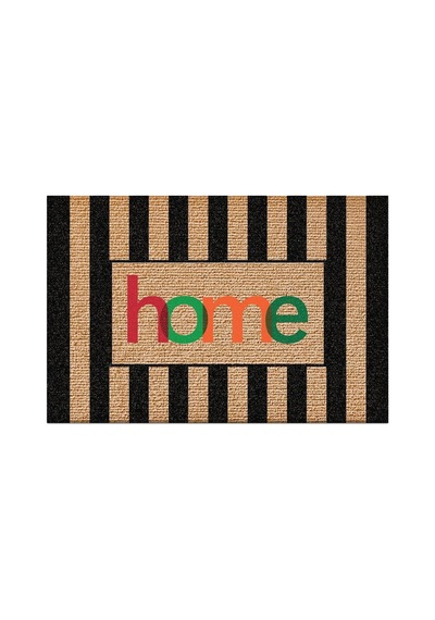 Decovetro Kapı Önü Halı Paspas Renkli Çizgili Home Desenli 40 X 60 Cm Diğer