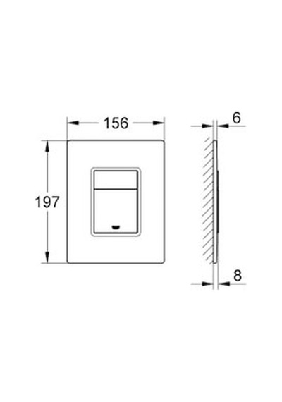 Grohe Gömme Rezervuar Kumanda Paneli Krom / Siyah Cam - 38845ks0
