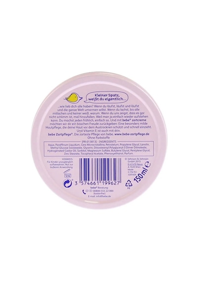 Bebe Zartpflege Hassas Bebek Bakım Pişik Kremi 150 ML (Teneke Kutu)