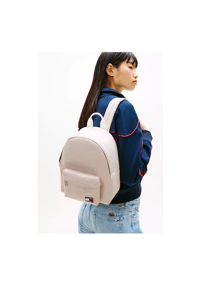 Tommy Hilfiger Kadın Marka Logolu Günlük Kullanıma Uygun Bej Sırt Çantası Aw0aw18648 Aep-13633 Bej