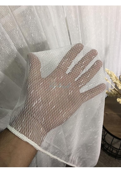Tül Perde Brillant Kar Yağdı Etek Kurşun Sarım Düz Tül Sarı Tül Perde Brillant Kar Yağdı Etek Kurşun Sarım Düz Tül Sarı