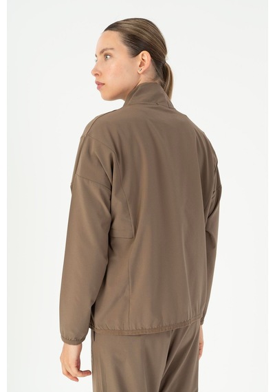 Maraton Comfort Kadın Dik Yaka Kakao Tracktop Kakao