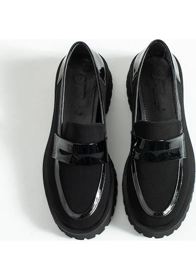 Kadın Yüksek Taban Günlük Loafer Vela - Siyah Siyah