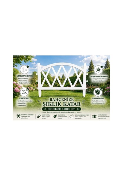 Bahçeart Bahçe Çiti Plastik Dekoratif Bahçe Dekorasyon Çiti Bahçe Düzenleme Panel Çit Beyaz 20 Adet 12 Metre Beyaz 20 Adet Bahçeart Bahçe Çiti Plastik Dekoratif Bahçe Dekorasyon Çiti Bahçe Düzenleme Panel Çit Beyaz 20 Adet 12 Metre Beyaz 20 Adet