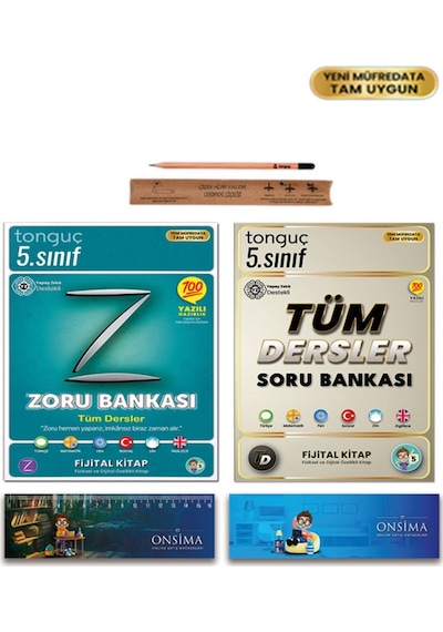 Tonguç Akademi 5. Sınıf Zoru Bankası - Tüm Dersler Fijital Soru Bankası Set 2 Kitap