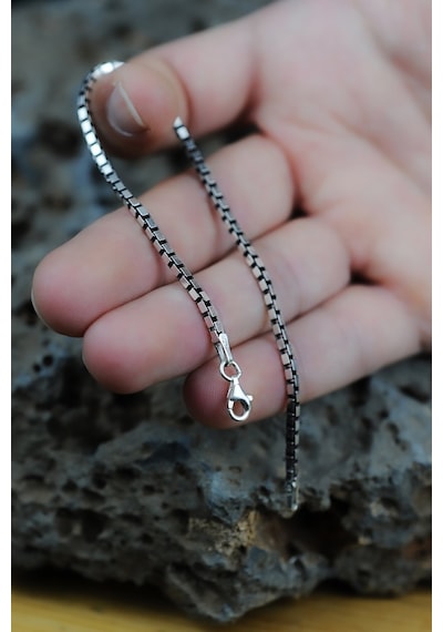 Encili Silver 925 Ayar Gümüş Küp Model Unisex Bileklik