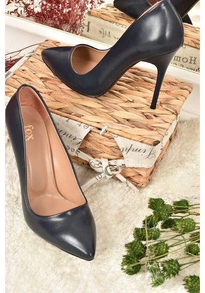 Fox Shoes Lacivert Kadın Topuklu Ayakkabı 8922151909