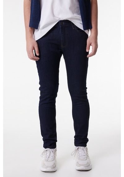 Lee Malone Skinny Fit Dar Kesim Normal Bel Koyu Mavi Esnek Jean Kot Pantolon L73607536 Mavi