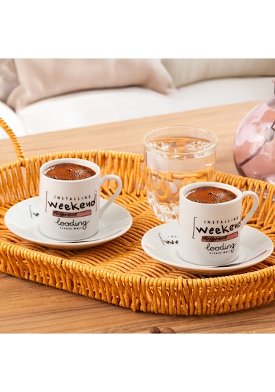 Porsima 09 Porselen 12 Parça Türk Kahve Fincan Takımı 90ml