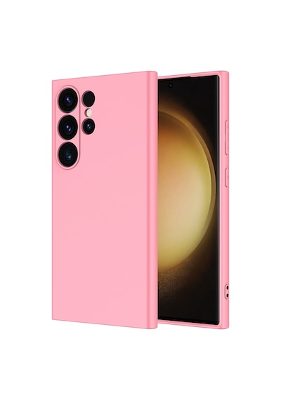 Galaxy Uyumlu S25 Ultra Kılıf Yumuşak Silikon Kamera Korumalı Lansman Pazarplus Pembe