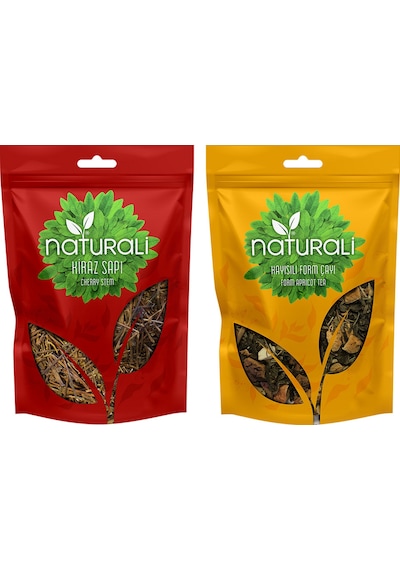 Naturali Kayısılı Form Çayı 100 Gr - Kiraz Sapı 75 Gr