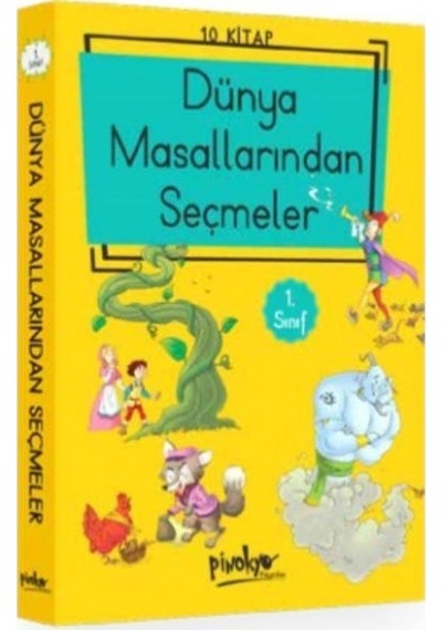 Pinokyo 1. Sınıf Dünya Masallarından Seçmeler 10 Kitap Düz Yazı