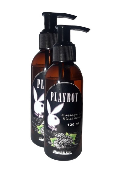 Playboy Blackberry Flavored Massage Oil Böğürtlen Aromalı Vücut Masaj Yağı 120ml 2 Adet