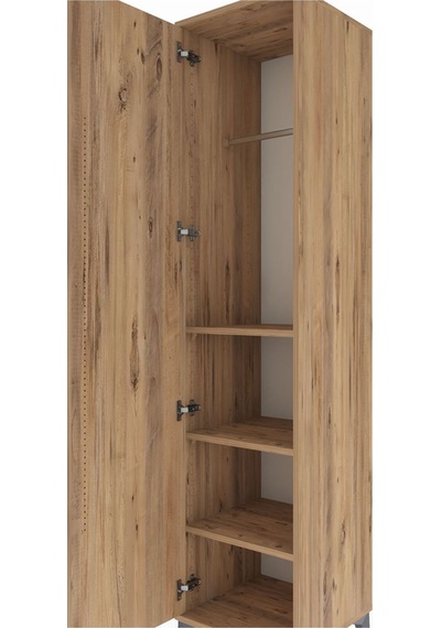 Hyperion Dolap 3 Raflı Tek Kapaklı Tek Askılı 44x44x195 Çam-çam Çam
