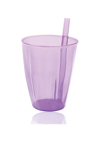 Şeffaf Pipetli Bardak Royaleks-ur3132 124-Pembe