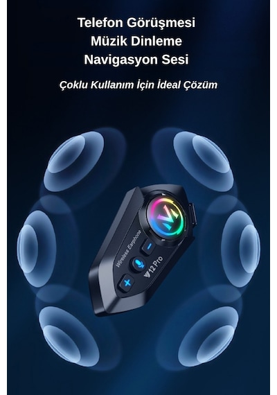 Wearfitpro Y12 Pro İntercom Bluetooth Motosiklet Kask Kulaklığı İntercom Kulaklık