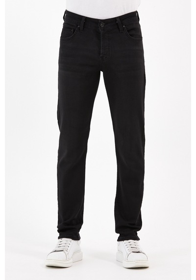 Digital Jeans Örme Hamur Kumaş Dar Kesim Slim Fit Erkek Kot P Siyah Açık Gri