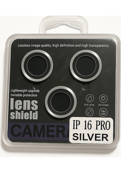 Apple Uyumlu iPhone 16 Pro/ Promax Kamera Lens Koruyucu Black/silver/gold/purple Yüksek Çözünürlük-parlak-güçlü Silver
