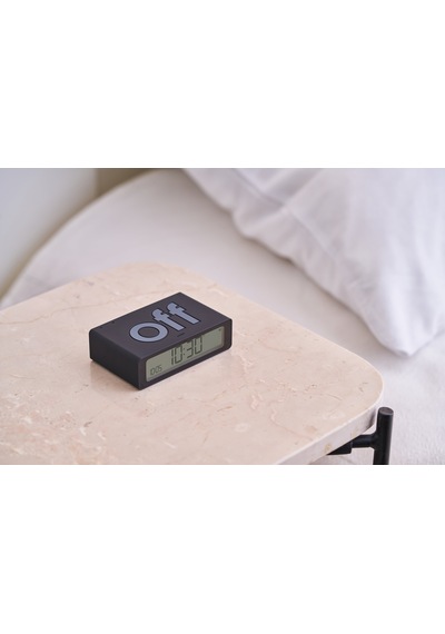 Lexon Flip Mini Şarj Edilebilir Alarm Saat Siyah