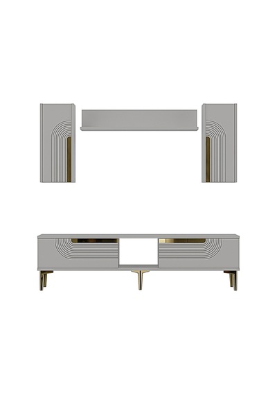 Tvr1502bg Meyra Tv Ünitesi Takımı Beyaz-gold 150cm Beyaz - Altın