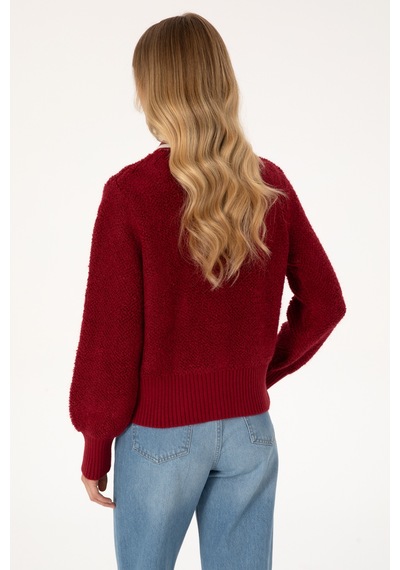 U.s. Polo Assn. Kadın Hırka Triko 50315553-vr104 Koyu Frambuaz/dark Raspberry