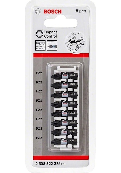 Bosch Vidalama Ucu Impact Ctrl 8'li Pz2 25 MM 2608522325