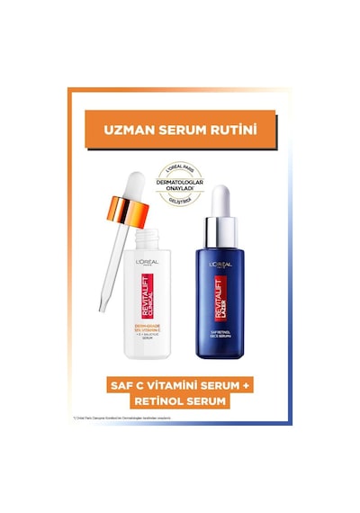 L'Oréal Paris Revitalift Clinical %12 Saf C Vitamini Aydınlatıcı Serum & L'Oréal Paris Revitalift Lazer Saf Retinol Gece Serumu pktrvtcvtrtnlsrm-9575