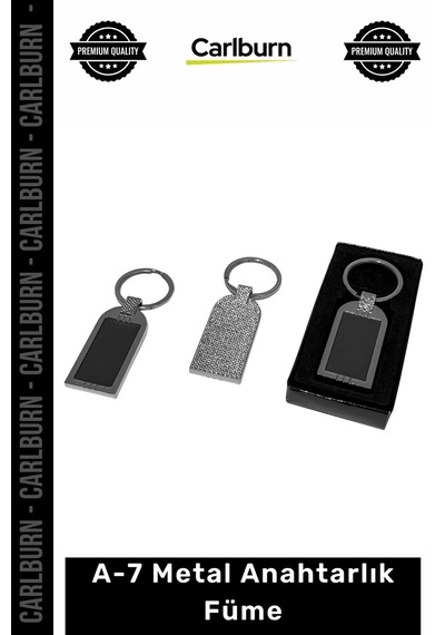 Özel Üretim Lazer Baskılı Logo İşlemeli Promosyon Hediyelik Şık Tasarım A7 Metal Anahtarlık Füme