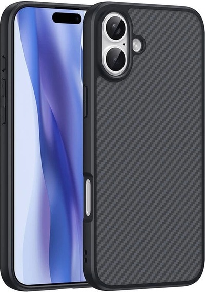 Apple Uyumlu iPhone 16 Plus Kılıf M-safe Şarj Özellikli Karbon Fiber Tasarımlı Zore Elnino Kapak