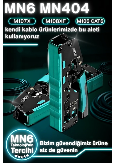 Mn6 Mn404 Ez Rj45 Pense/profesyonel Sınıf-rj45 Cat7/cat6/cat5, Rj11 Ve Rj12-cat 6 Pense