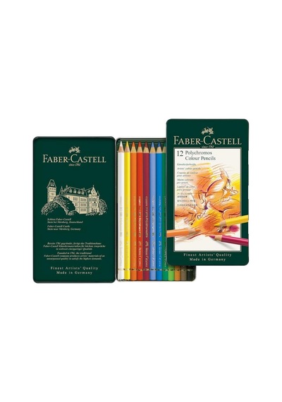 Faber-castell Polychromos Kuru Boya Kalemi, 12 Renk Diğer
