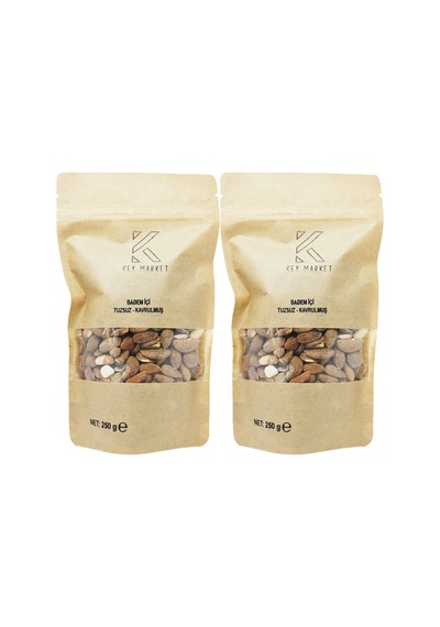 Key Market Doğal Kavrulmuş Badem İçi 500 G
