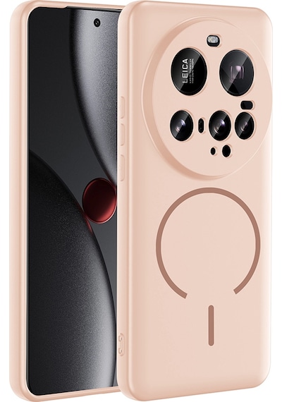 Xiaomi 15 Ultra Kılıf M-safe Şarj Özellikli Mkst Meta Kapak - Rose Pembe Pembe