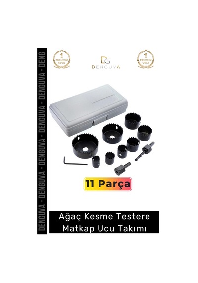 Matkapucu 11 Parça Metal Ahşap Plastik Mdf Alüminyum Delik Açma Seti Tavan Kesme Matkap Ucu Takımı