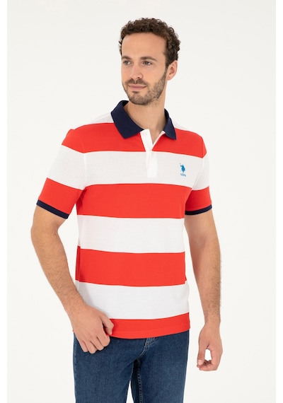U.S. Polo Assn. Erkek Regular Fit Polo Yaka Kırmızı Tişört 50288503-VR030