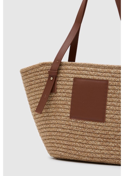 Shule Bags Vittoria Handmade Hasır Çanta Vizon Vizon