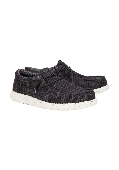 Hey Dude Wally Stretch Sox Erkek Günlük Ayakkabı-33144 SİYAH-BEYAZ