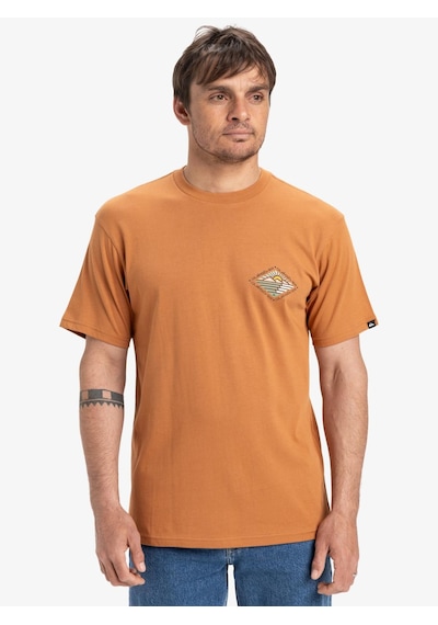 Quiksilver Evo Future Islands Ss Erkek T-shirt-29750 Kahverengi