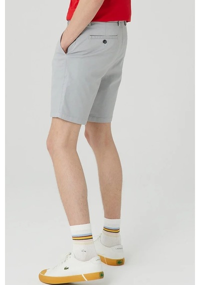 Lacoste Men's Slim Fit Bermuda Shorts Erkek Dar Kesim Pamuklu Bermuda Şort Kahverengi Gri